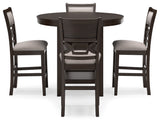 Langwest Brown Counter Height Dining Table and 4 Barstools (Set of 5) - Ornate Home