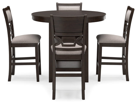 Langwest Brown Counter Height Dining Table and 4 Barstools (Set of 5) - Ornate Home