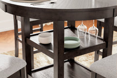 Langwest Brown Counter Height Dining Table and 4 Barstools (Set of 5) - Ornate Home