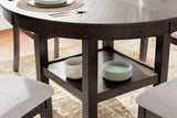 Langwest Brown Dining Table and 4 Chairs (Set of 5) (Online Special Price) - Ornate Home
