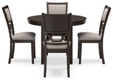 Langwest Brown Dining Table and 4 Chairs (Set of 5) (Online Special Price) - Ornate Home