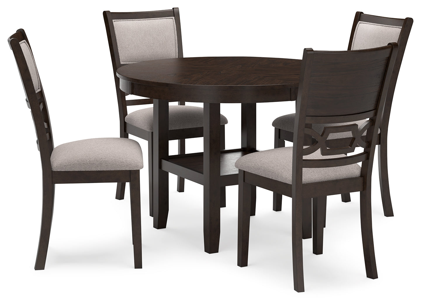 Langwest Brown Dining Table and 4 Chairs (Set of 5) (Online Special Price) - Ornate Home