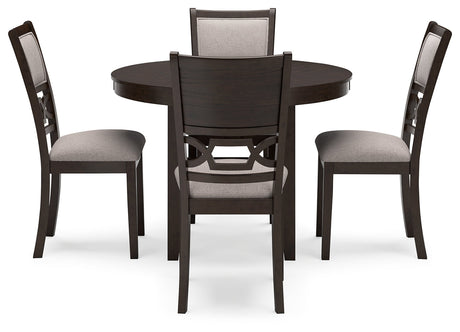 Langwest Brown Dining Table and 4 Chairs (Set of 5) - Ornate Home
