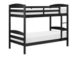 Lani Wire-Brushed Black Twin/Twin Bunk Bed - Ornate Home