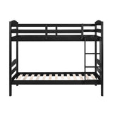 Lani Wire-Brushed Black Twin/Twin Bunk Bed - Ornate Home