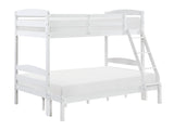 Lani Wire-Brushed White Twin/Full Bunk Bed - Ornate Home