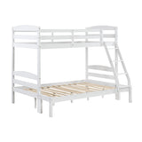 Lani Wire-Brushed White Twin/Full Bunk Bed - Ornate Home