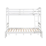 Lani Wire-Brushed White Twin/Full Bunk Bed - Ornate Home