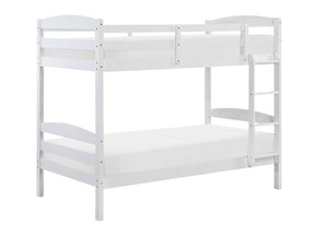 Lani Wire-Brushed White Twin/Twin Bunk Bed - Ornate Home