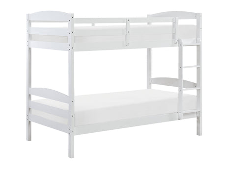Lani Wire-Brushed White Twin/Twin Bunk Bed - Ornate Home