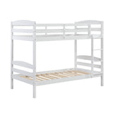Lani Wire-Brushed White Twin/Twin Bunk Bed - Ornate Home