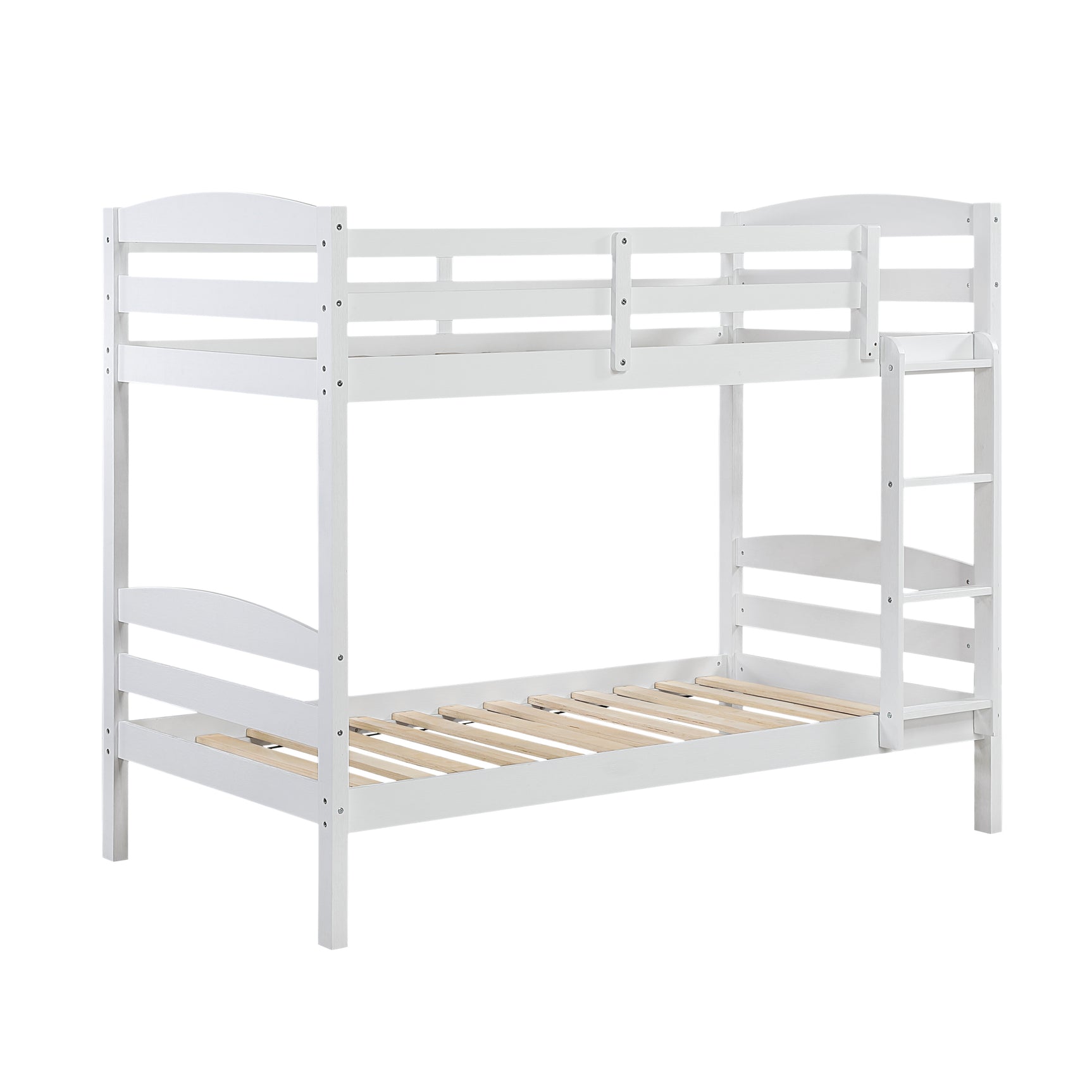 Lani Wire-Brushed White Twin/Twin Bunk Bed - Ornate Home