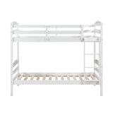 Lani Wire-Brushed White Twin/Twin Bunk Bed - Ornate Home