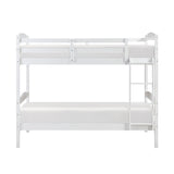 Lani Wire-Brushed White Twin/Twin Bunk Bed - Ornate Home