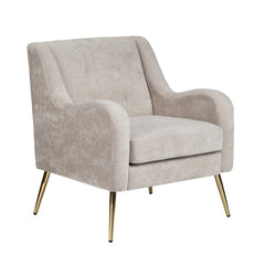 Lanna Cream/Gold Accent Chair - Ornate Home