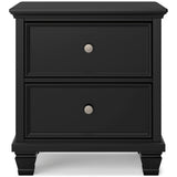 Lanolee Black California King Panel 5-Piece Bedroom Set - Ornate Home