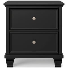 Lanolee Black California King Panel 5-Piece Bedroom Set - Ornate Home