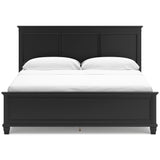 Lanolee Black California King Panel 4-Piece Bedroom Set - Ornate Home