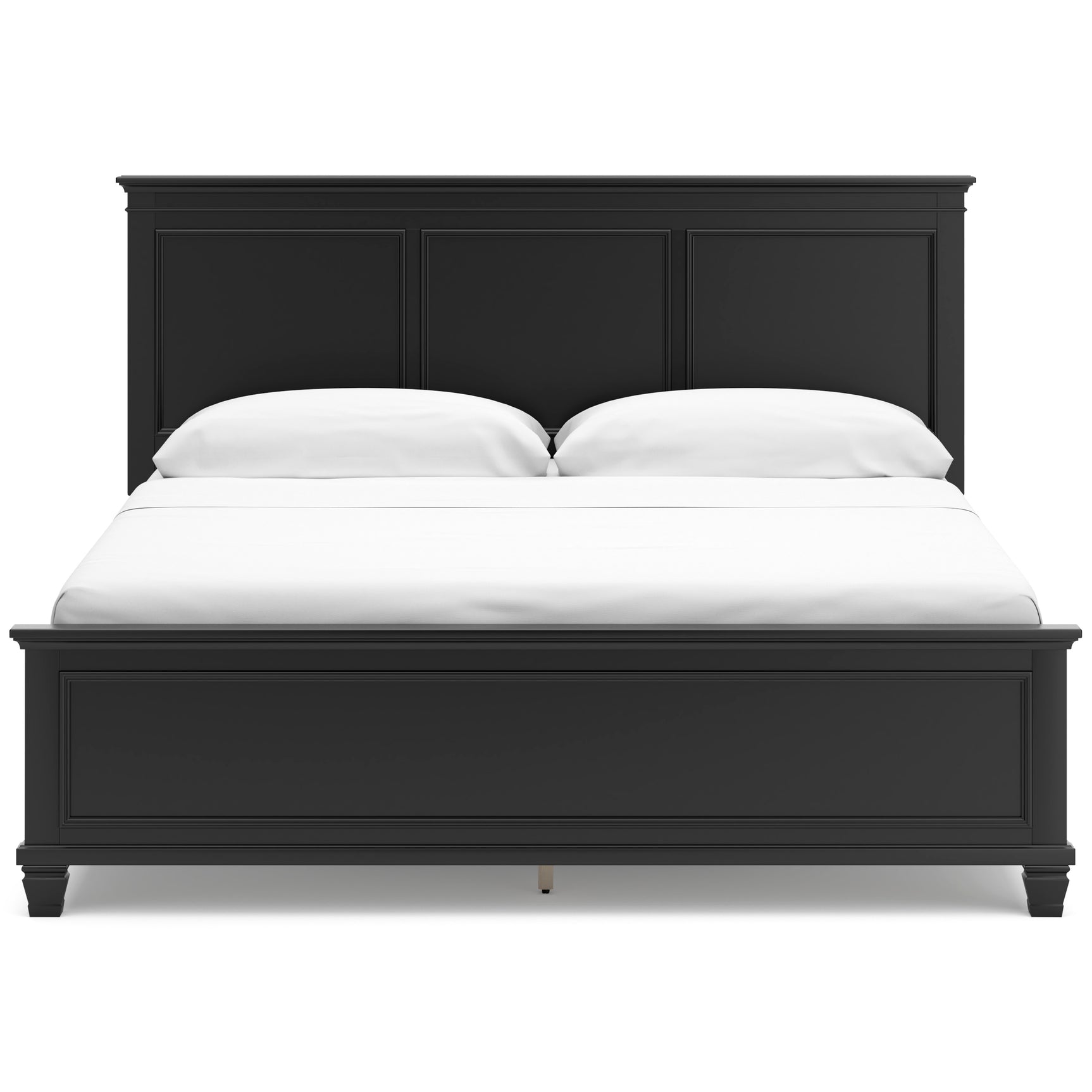 Lanolee Black California King Panel 4-Piece Bedroom Set - Ornate Home