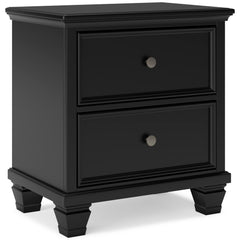 Lanolee Black California King Panel 6-Piece Bedroom Set w/ 2 Nightstands - Ornate Home