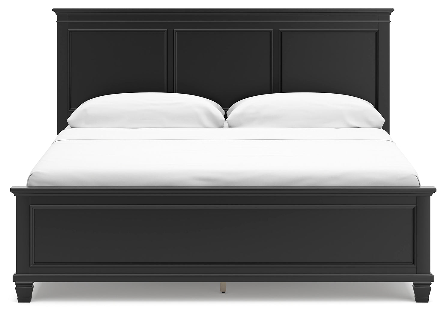 Lanolee Black California King Panel Bed, Dresser, Chest and 2 Nightstands (Online Special Price) - Ornate Home