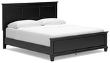 Lanolee Black California King Panel Bed, Dresser, Chest and 2 Nightstands (Online Special Price) - Ornate Home