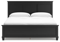 Lanolee Black California King Panel Bed, Dresser, Chest and 2 Nightstands - Ornate Home