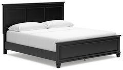 Lanolee Black California King Panel Bed, Dresser, Chest and 2 Nightstands - Ornate Home