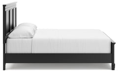 Lanolee Black California King Panel Bed, Dresser, Chest and 2 Nightstands - Ornate Home