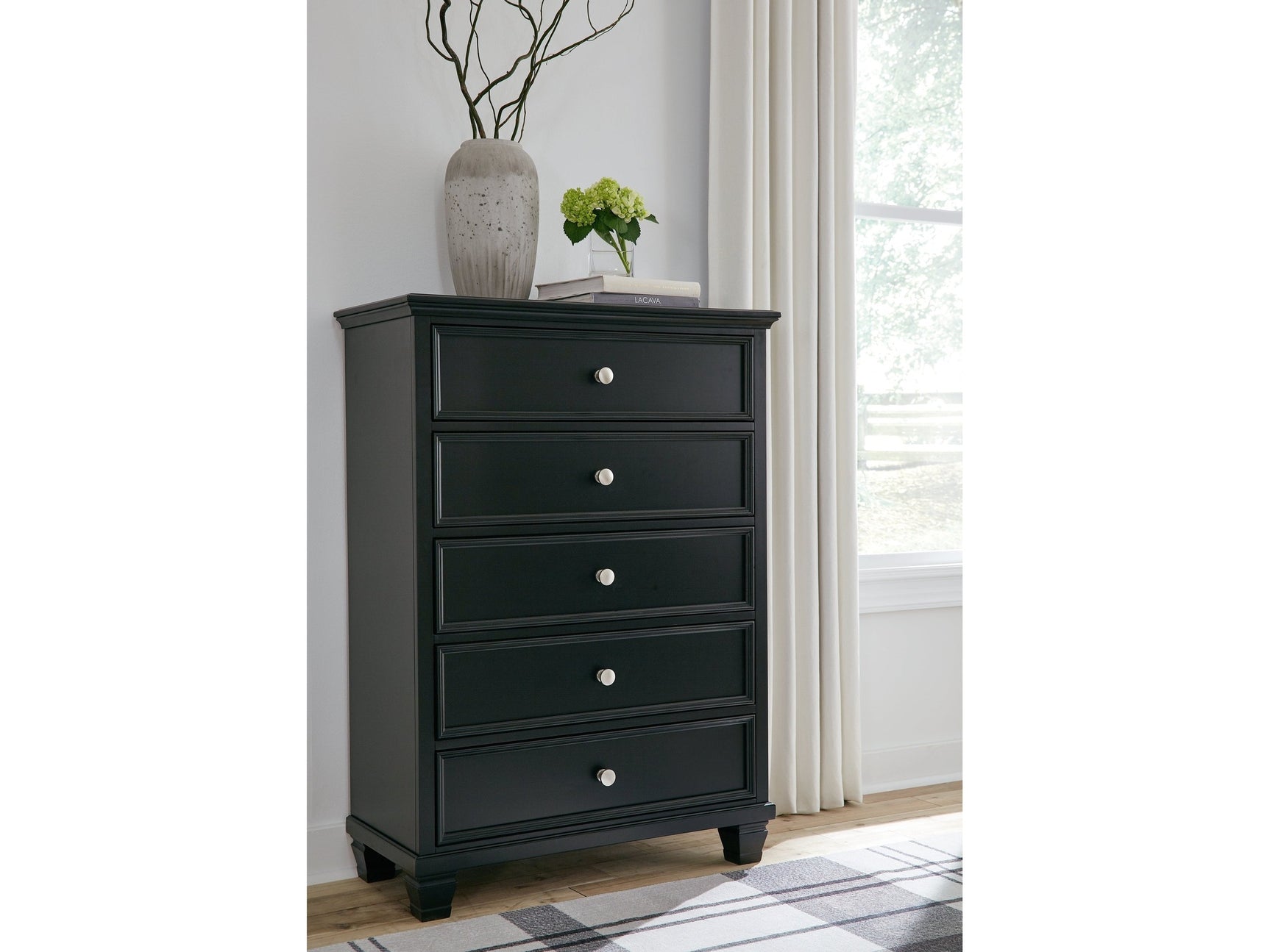 Lanolee Black Chest of Drawers (Online Special Price) - Ornate Home