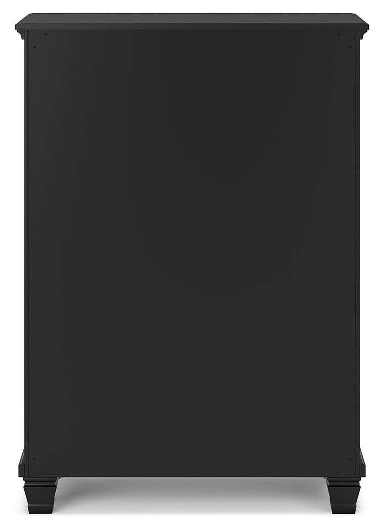 Lanolee Black Chest of Drawers - Ornate Home