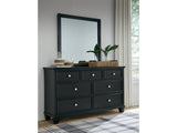 Lanolee Black Dresser and Mirror (Online Special Price) - Ornate Home