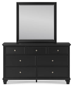 Lanolee Black Dresser and Mirror - Ornate Home