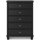 Lanolee Black Full Panel 5-Piece Bedroom Set (Online Special Price) - Ornate Home