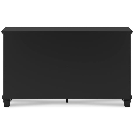 Lanolee Black Full Panel 5-Piece Bedroom Set - Ornate Home