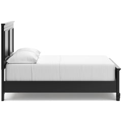 Lanolee Black Full Panel 6-Piece Bedroom Set w/ 2 Nightstands - Ornate Home