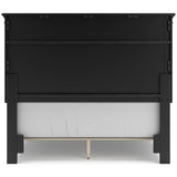 Lanolee Black Full Panel 6-Piece Bedroom Set w/ 2 Nightstands - Ornate Home