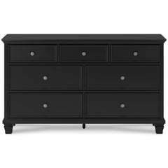 Lanolee Black Full Panel 5-Piece Bedroom Set w/ 2 Nightstands - Ornate Home