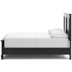 Lanolee Black Full Panel 5-Piece Bedroom Set w/ 2 Nightstands - Ornate Home