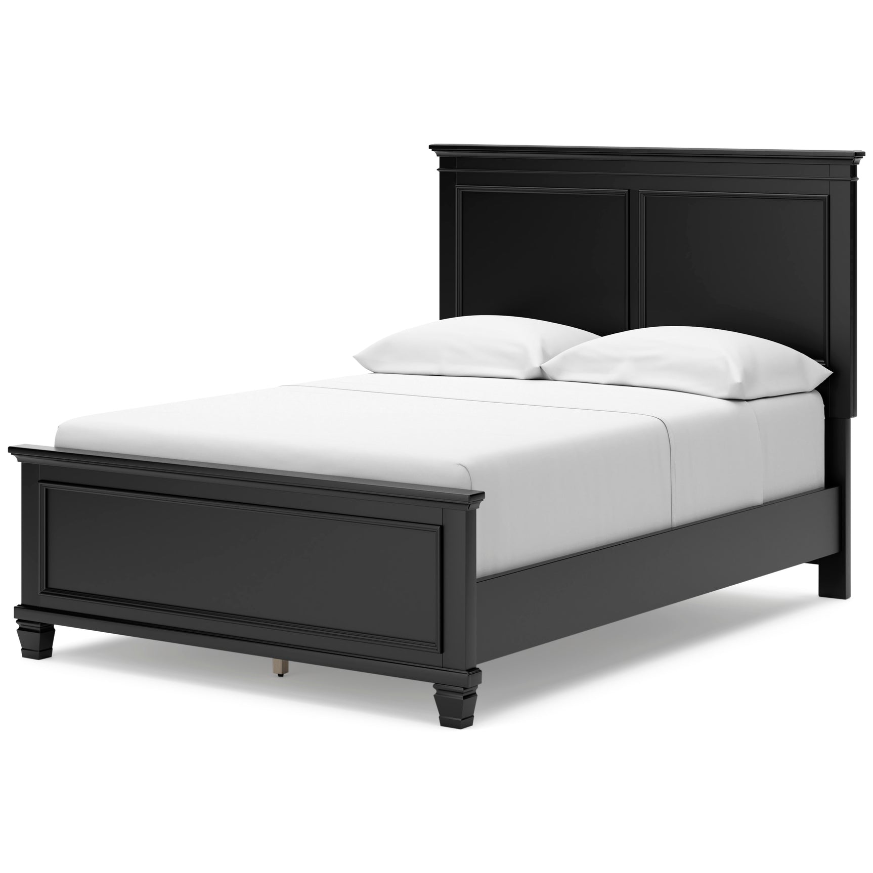 Lanolee Black Full Panel 5-Piece Bedroom Set - Ornate Home