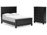Lanolee Black Full Panel Bedroom Set with Chest (Online Special Price) - Ornate Home