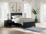 Lanolee Black Full Panel Storage Bed (Online Special Price) - Ornate Home