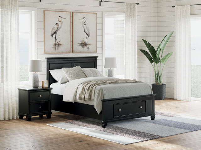 Lanolee Black Full Panel Storage Bed (Online Special Price) - Ornate Home