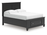 Lanolee Black Full Panel Storage Bed (Online Special Price) - Ornate Home