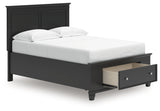 Lanolee Black Full Panel Storage Bed (Online Special Price) - Ornate Home
