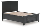 Lanolee Black Full Panel Storage Bed (Online Special Price) - Ornate Home