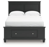 Lanolee Black Full Panel Storage Bed (Online Special Price) - Ornate Home