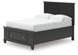 Lanolee Black Full Panel Storage Bed (Online Special Price) - Ornate Home