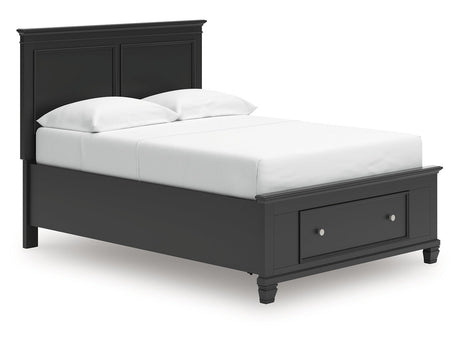 Lanolee Black Full Panel Storage Bed - Ornate Home