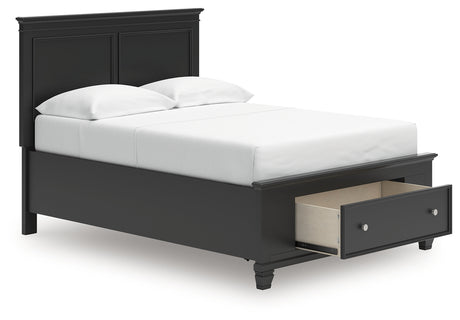 Lanolee Black Full Panel Storage Bed - Ornate Home